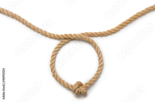 Concept with long hemp rope