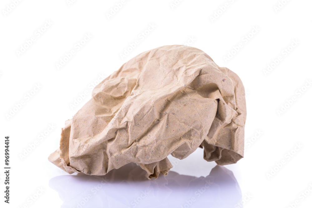 Crumpled paper on white background Crumpled paper on white background