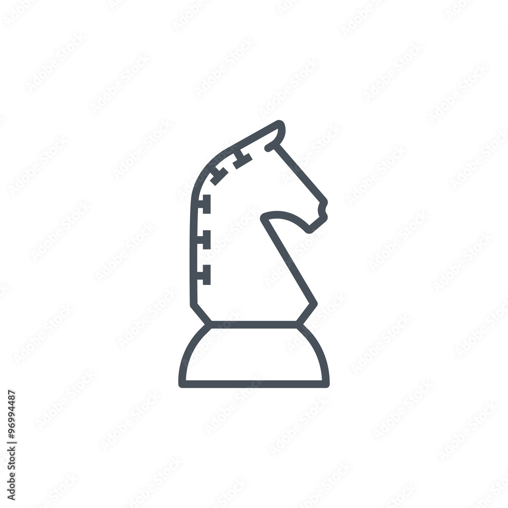 Chess knight, strategy icon Chess knight, strategy icon