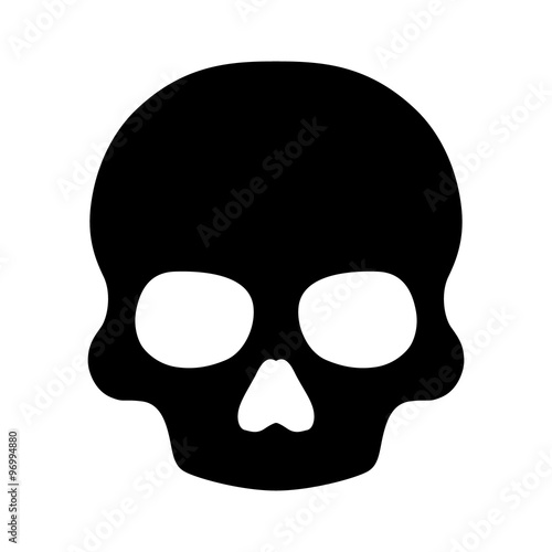 Death skull flat icon for apps and websites