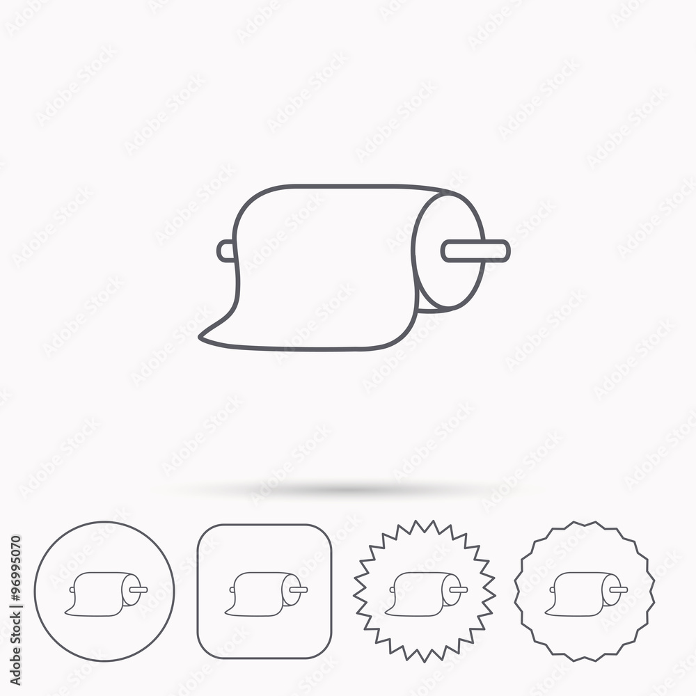 Paper towels icon. Kitchen hygiene sign. Paper towels icon. Kitchen hygiene sign.