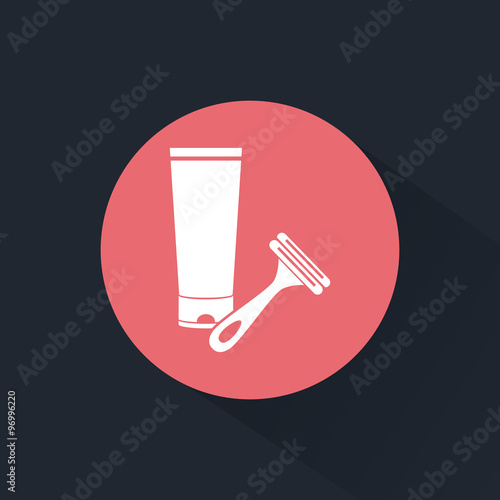 Shaving cream and razor icon