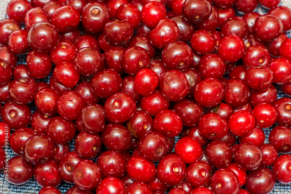 Background made of the cherries Background made of the cherries