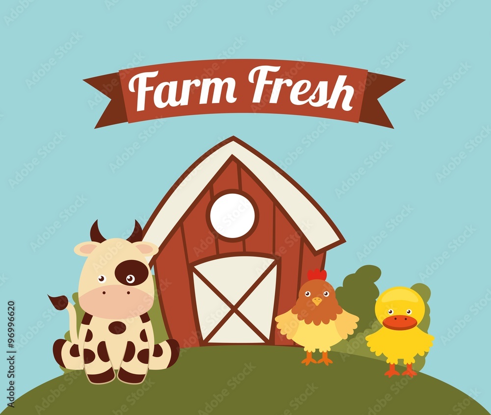 Obraz premium farm animals design 