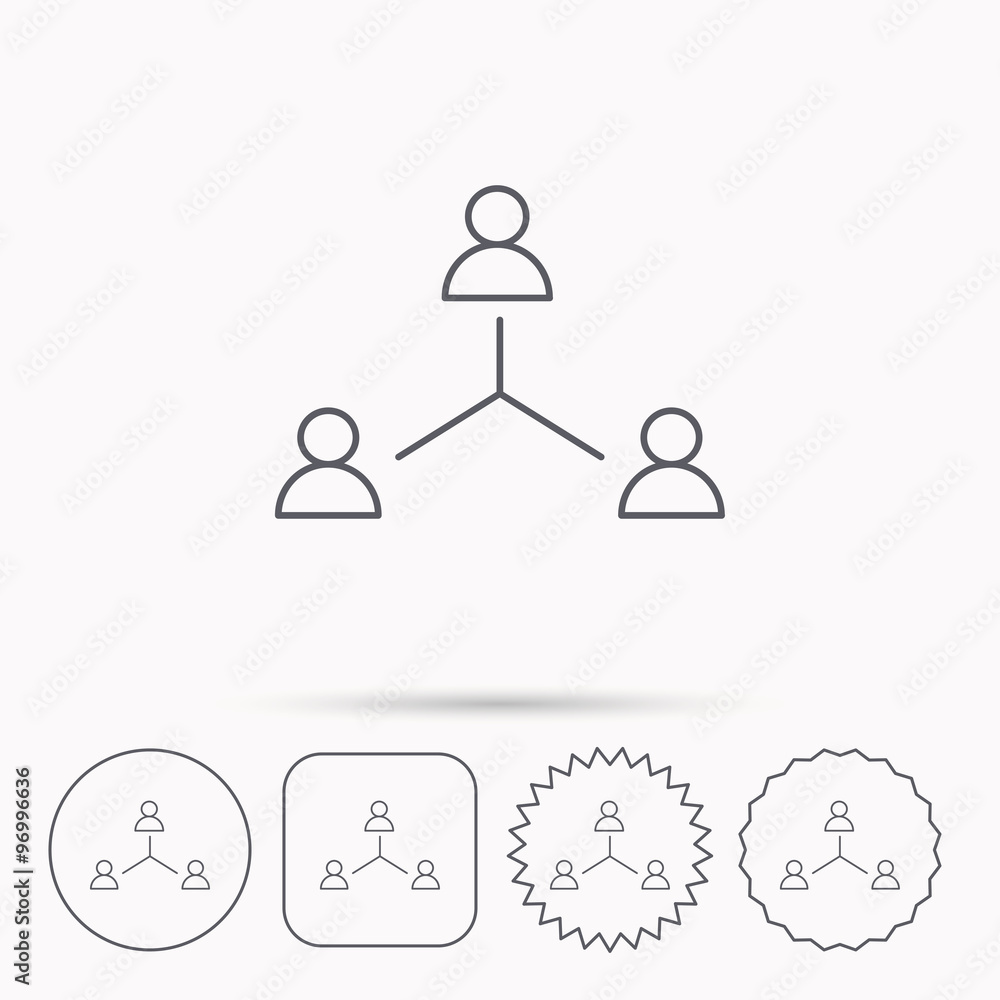 Teamwork group icon. Business community sign. Teamwork group icon. Business community sign.