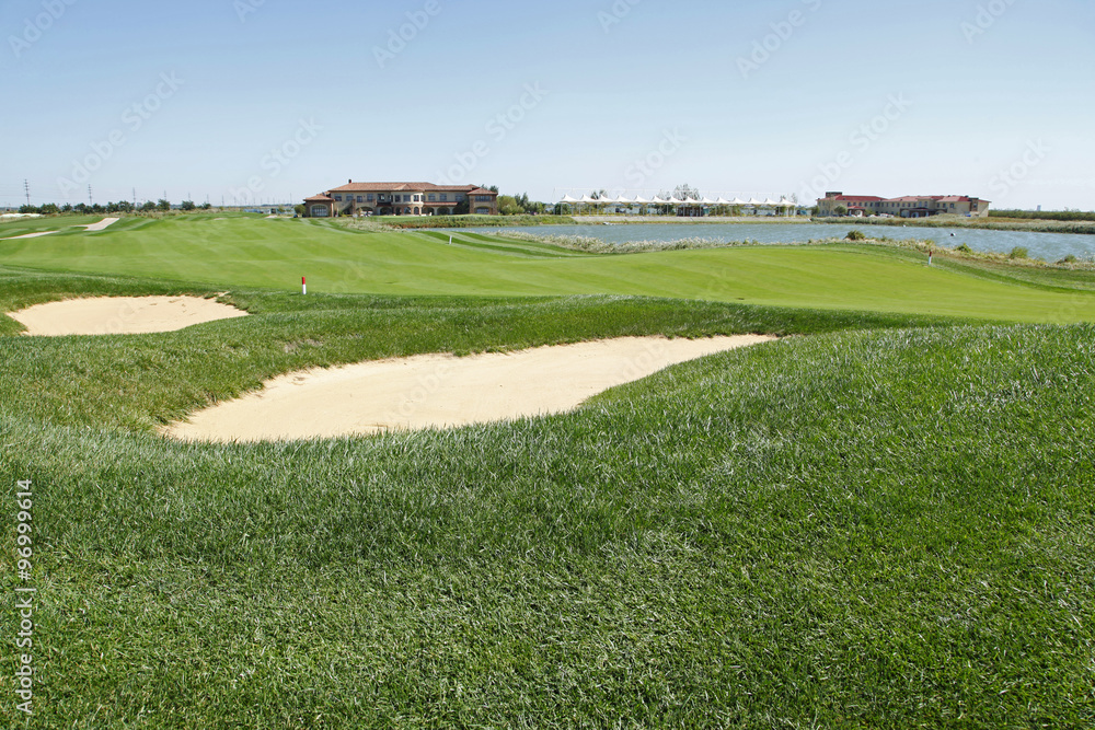 The golf course landscape