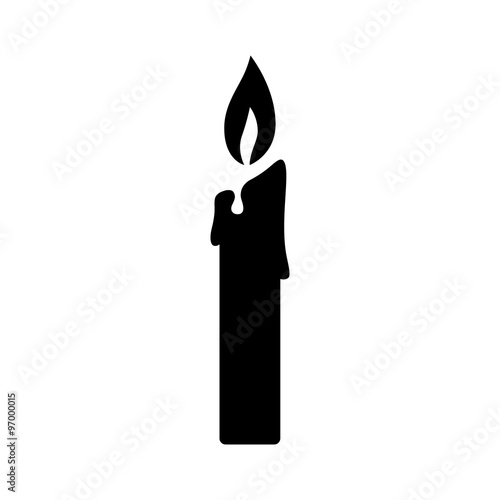Lit candle / candlestick flat icon for apps and websites