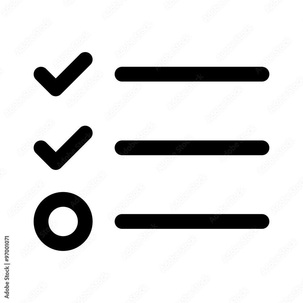 Checklist line art icon for apps and websites Stock Vector | Adobe Stock