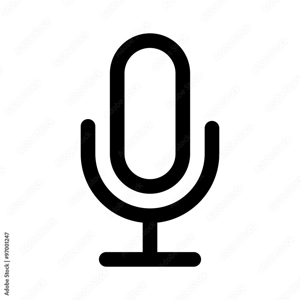 Microphone speaker (speech to text) line art icon for apps and websites Microphone speaker (speech to text) line art icon for apps and websites