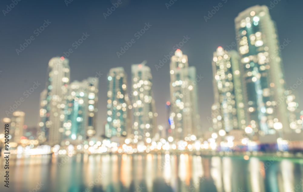 Fototapeta premium Blurred city background