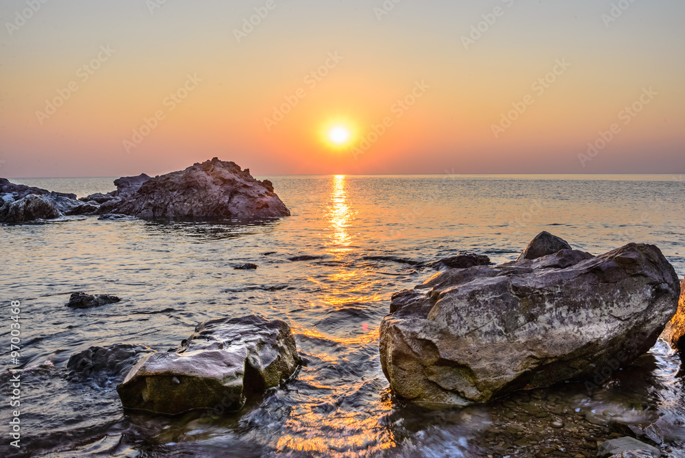 sunset and sea sunset and sea