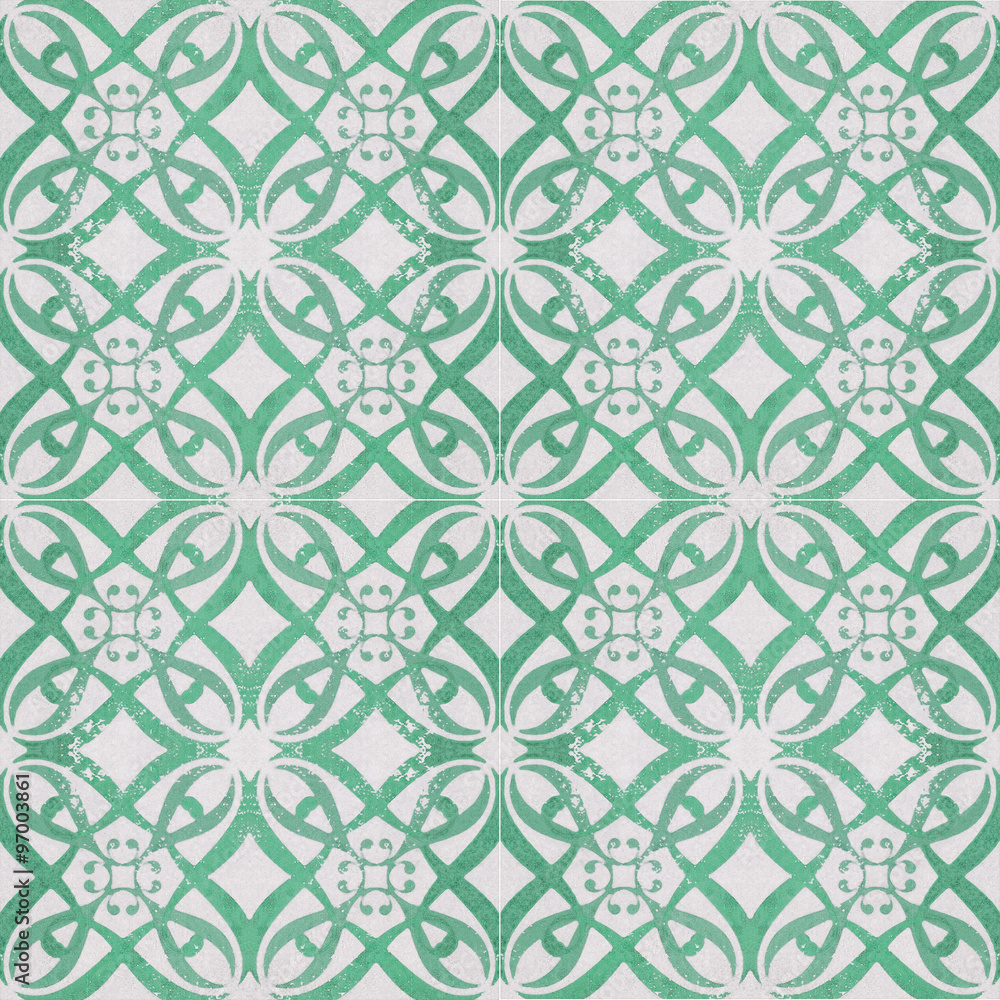 Old ceramic tiles patterns background in the park public Old ceramic tiles patterns background in the park public
