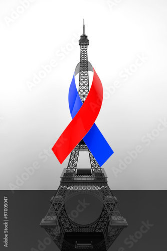 13 November 2015 Concept. Pray for Paris Sign
