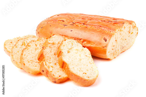 Sliced bread. Isolated on a white background