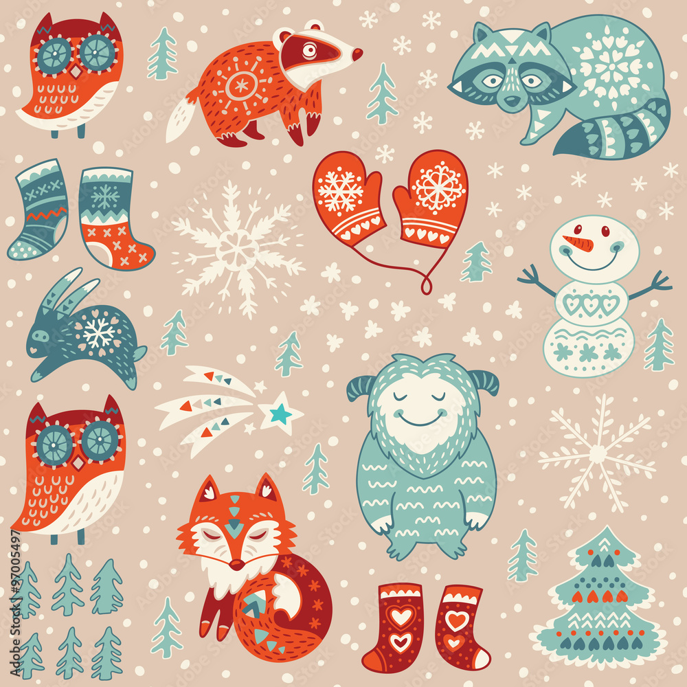 Christmas seamless pattern Christmas seamless pattern