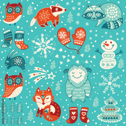 Christmas seamless pattern
