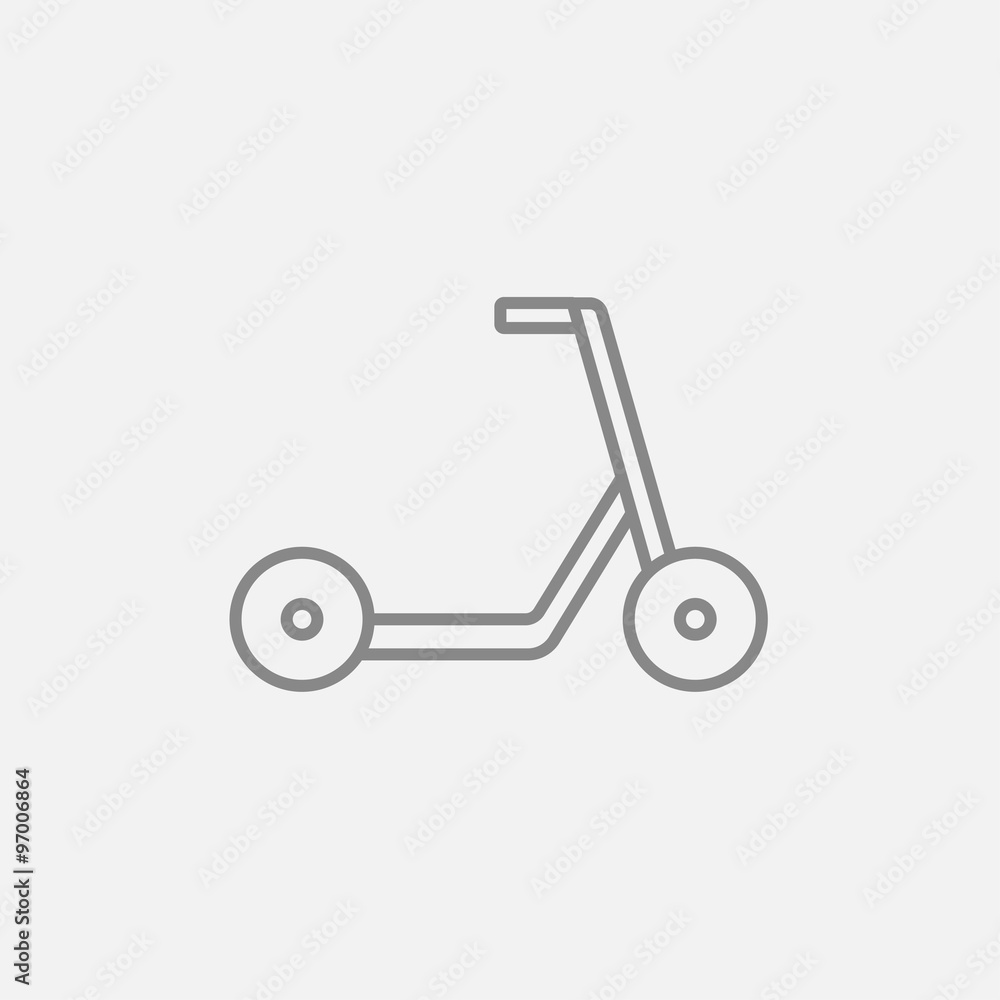 Kick scooter line icon. Kick scooter line icon.