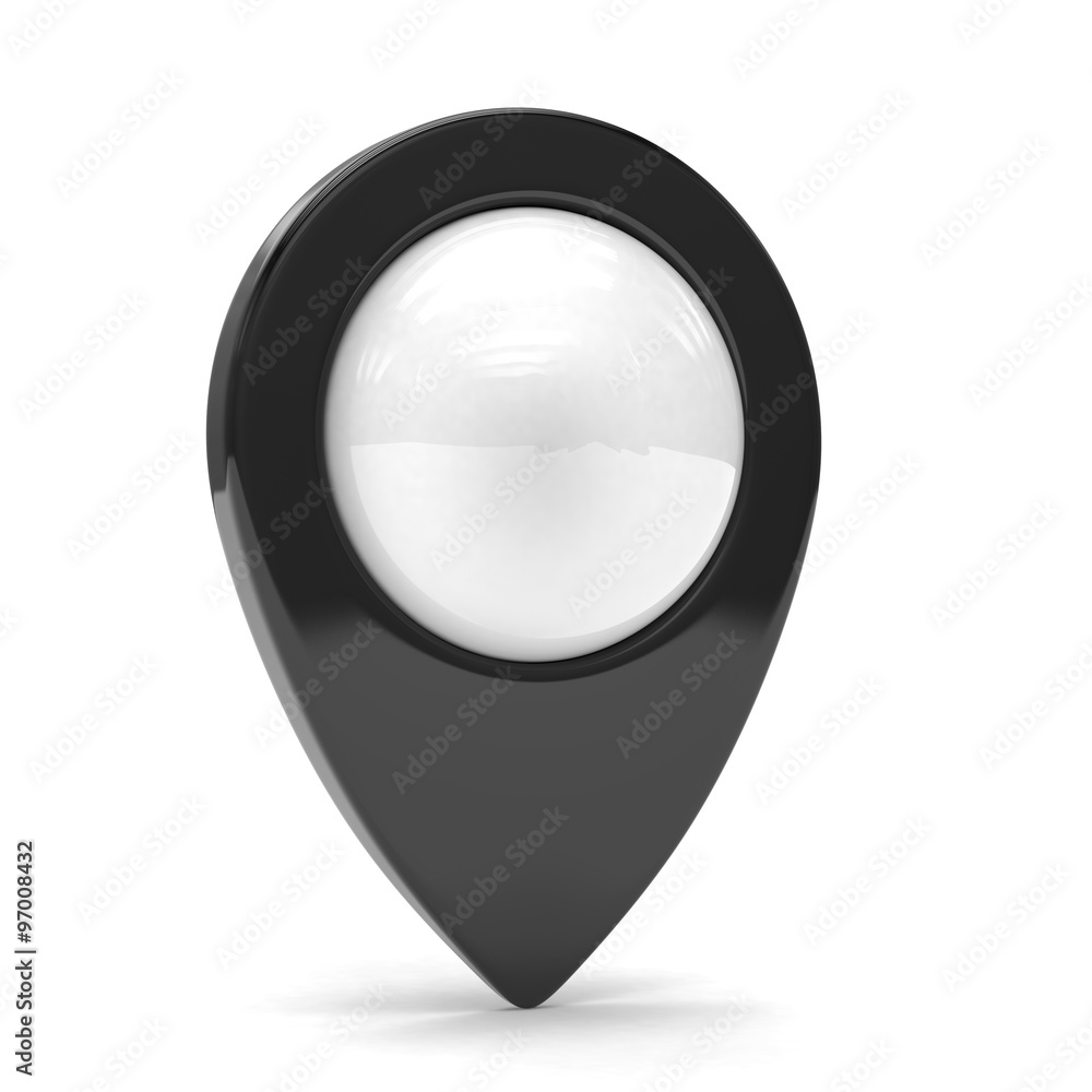 black map pointer isolated black map pointer isolated
