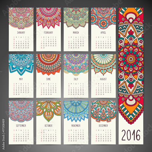 Vector Calendar 2016
