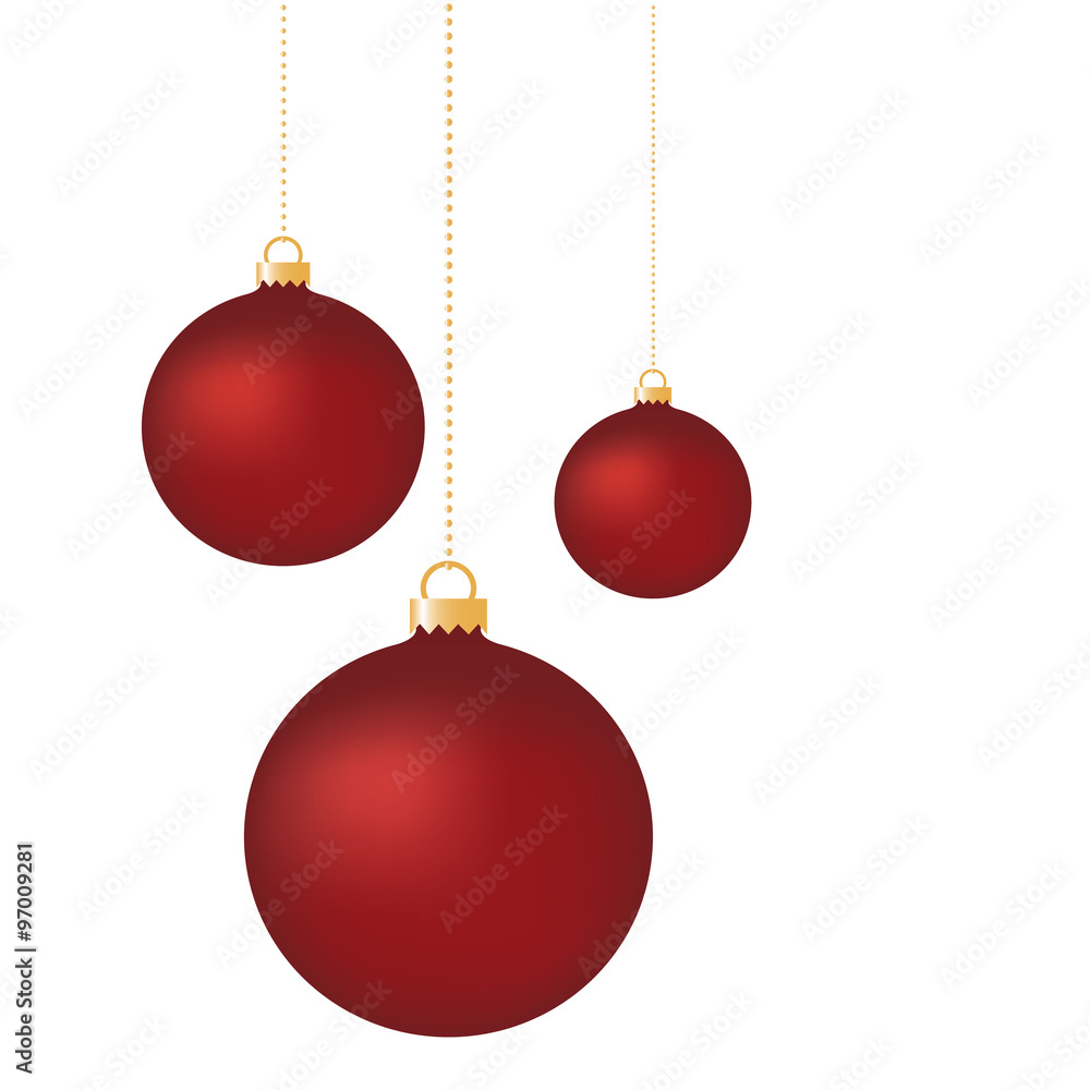 Weihnachten Weihnachts Kugeln, rot, freigestellt - Hintergrund