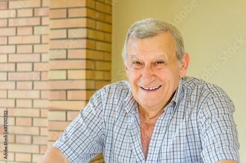 old man smiling