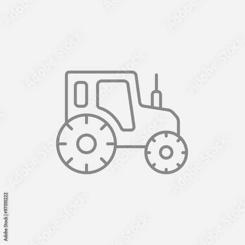 Tractor line icon.