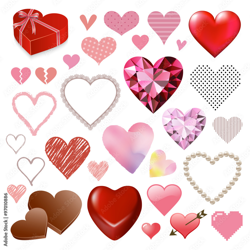 ハート素材 Stock ベクター Adobe Stock