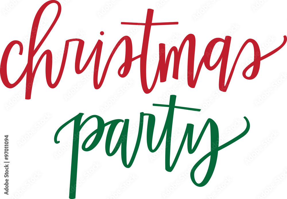 Christmas Party heading Stock Illustration | Adobe Stock