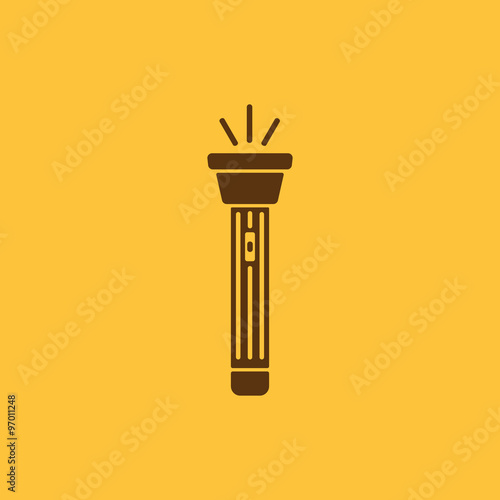 The flashlight icon. Torch symbol. Flat