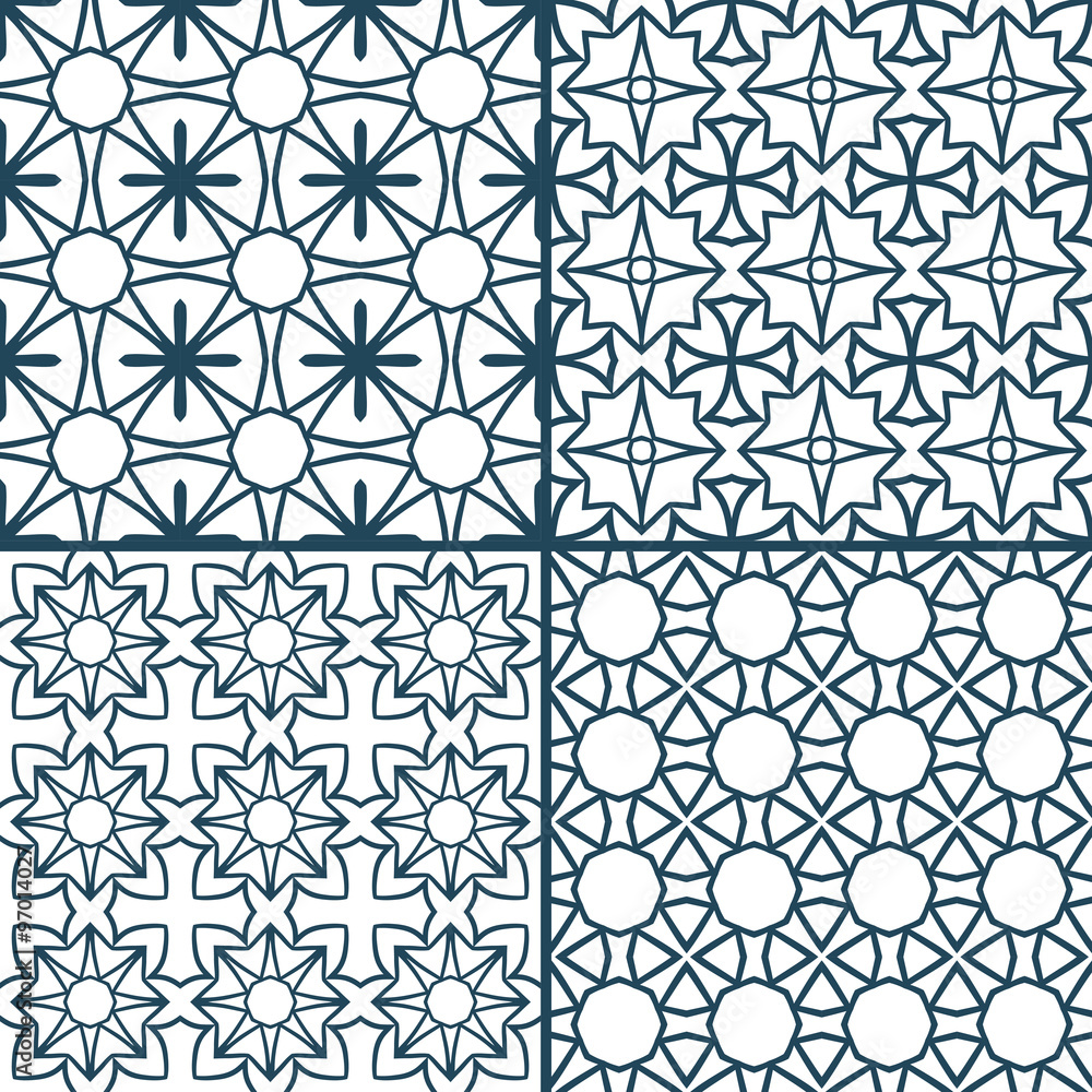 Geometric seamless patterns Geometric seamless patterns