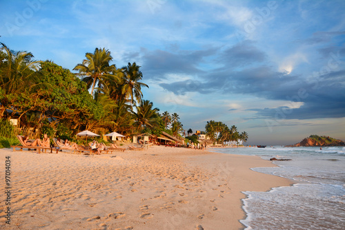 Wild beautiful beaches of Sri Lanka. Asia.