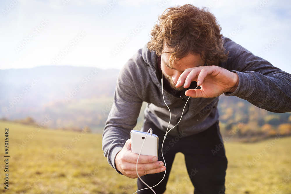 Fototapeta premium Young handsome runner