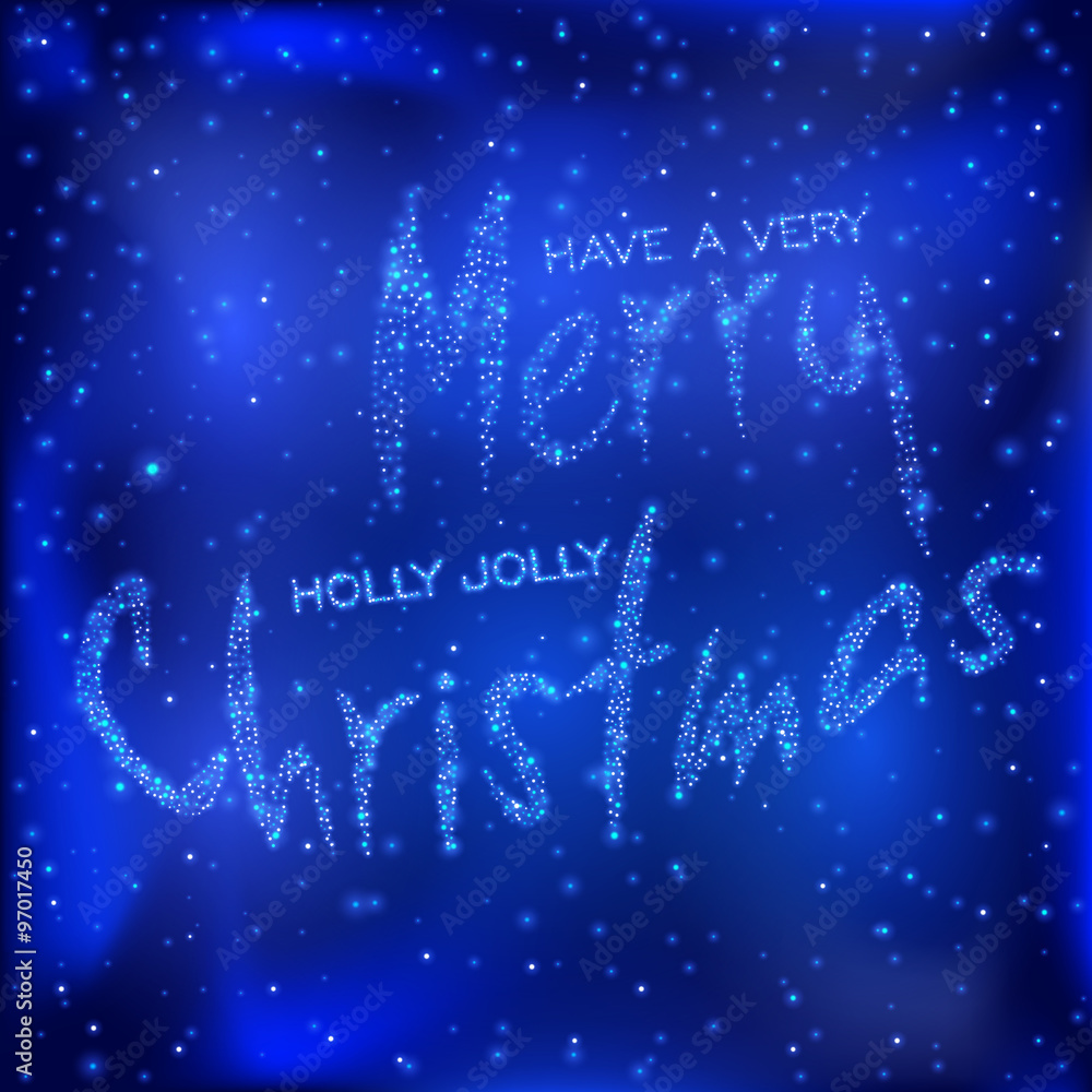 Merry Christmas. Christmas frame on snow Background. Vector illu Merry Christmas. Christmas frame on snow Background. Vector illu