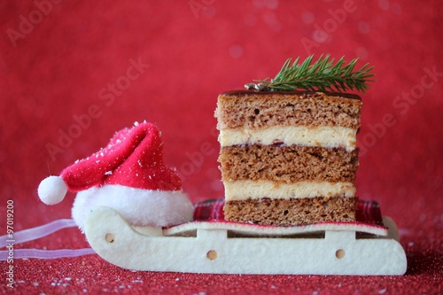 christmas traditional cake  photo