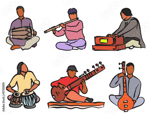Indian musician set