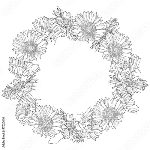 Wallpaper Mural Wreath made of sunflowers. Torontodigital.ca