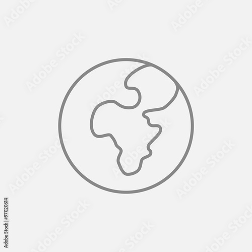 Globe line icon.