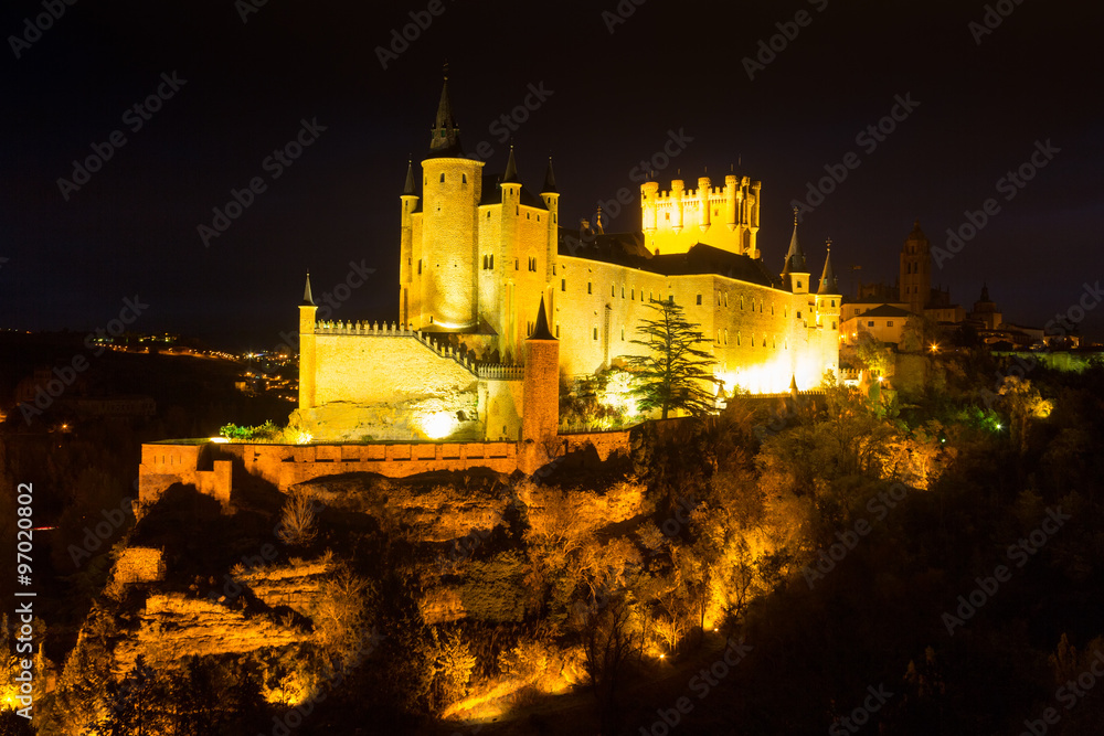  Alcazar of Segovia in november night