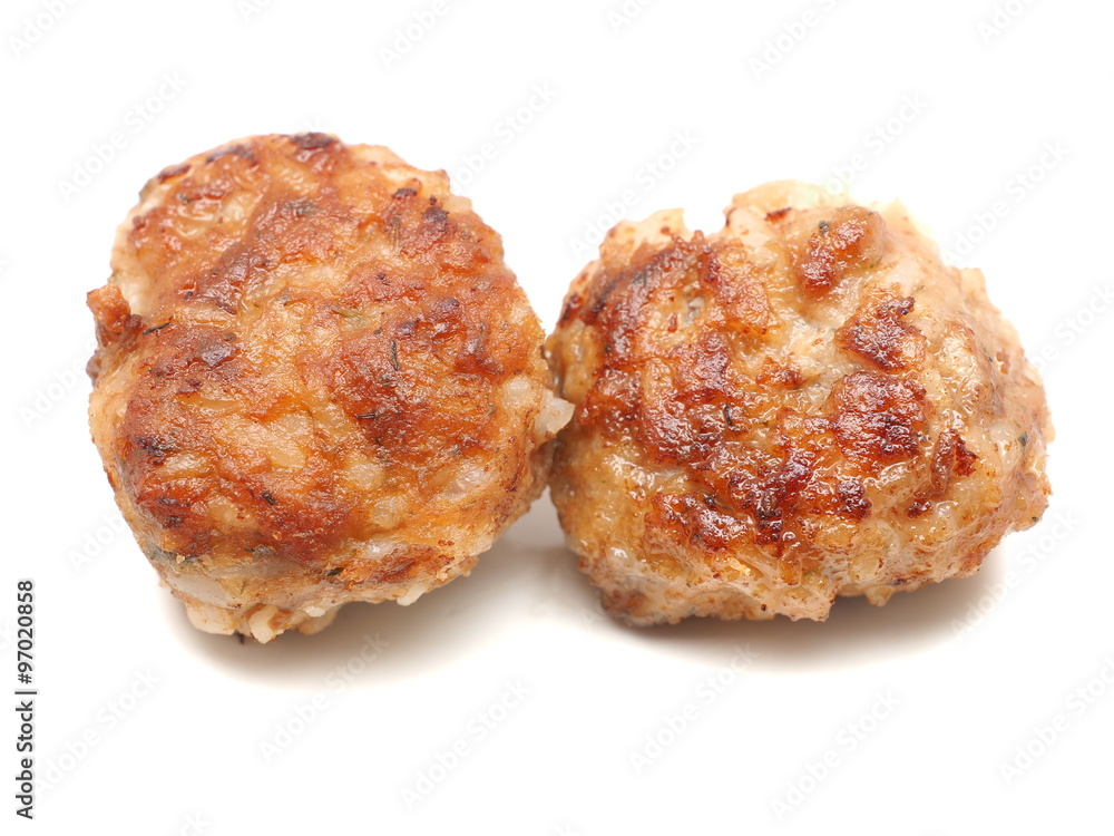 cutlets on a white background cutlets on a white background