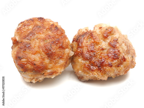 cutlets on a white background