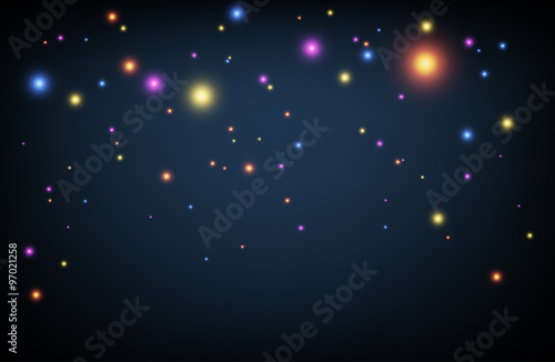 Festive blue background.