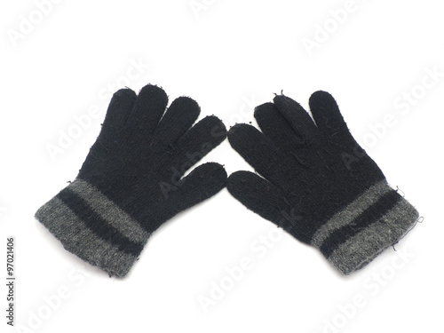 baby gloves on white background