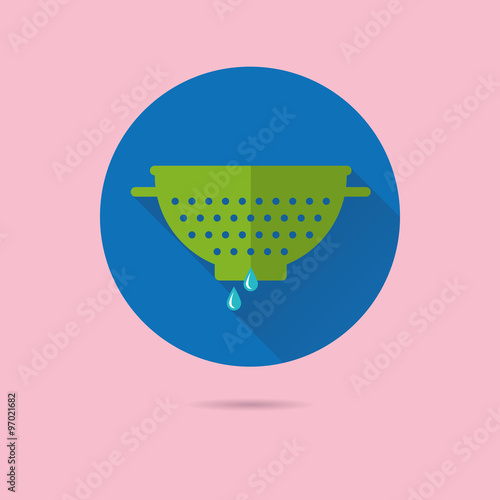 colander flat design vector icon