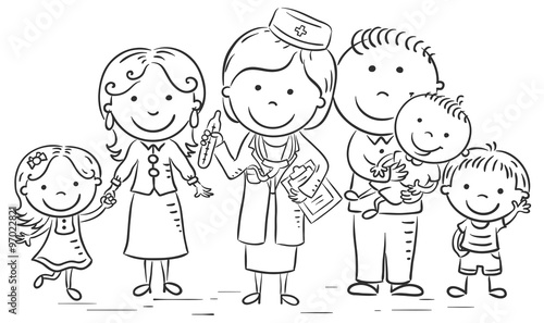 Cartoon Family doctor