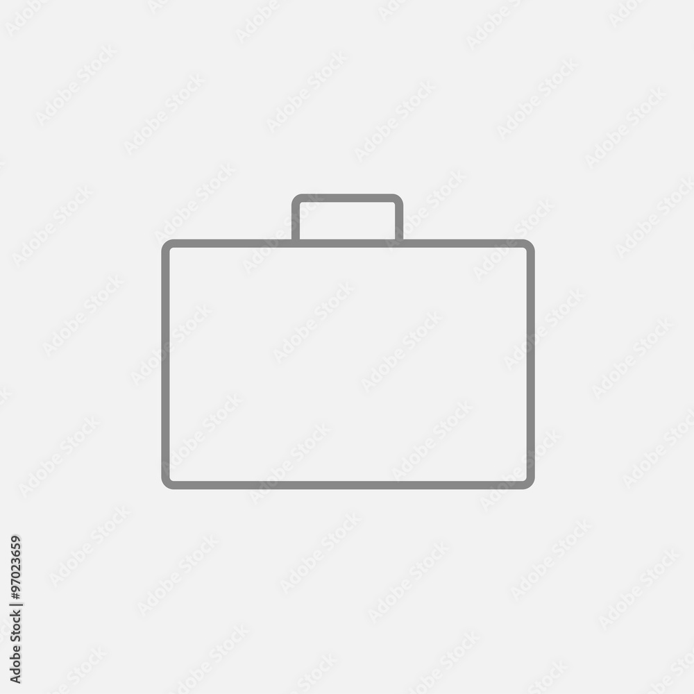 Briefcase line icon. Briefcase line icon.