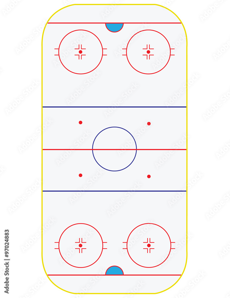 Naklejka premium Ice hockey field