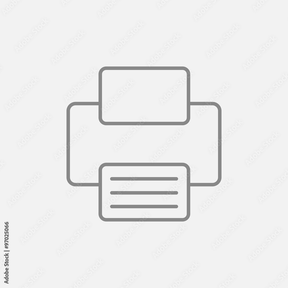 Printer line icon. Printer line icon.