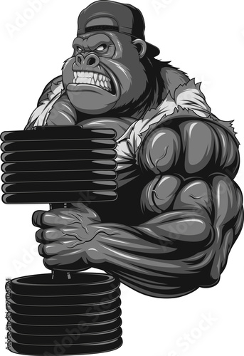 Terrible gorilla athlete