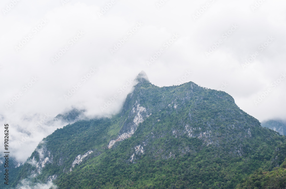Mountain range in Chiang Mai, Thailand ( Doi Luang, Chiang Dao,