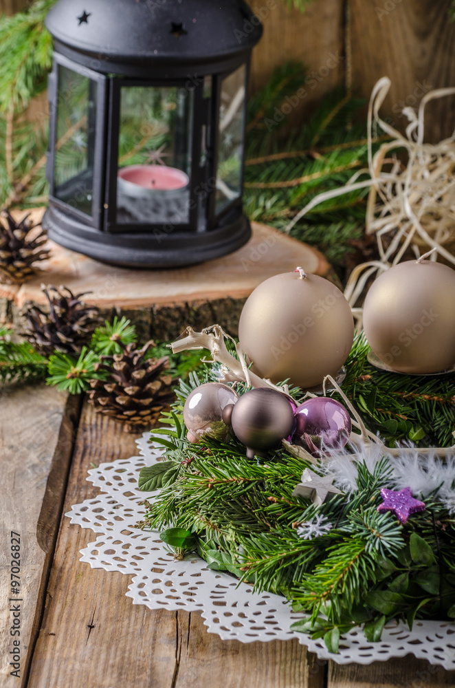 Fototapeta premium Christmas advent wreath